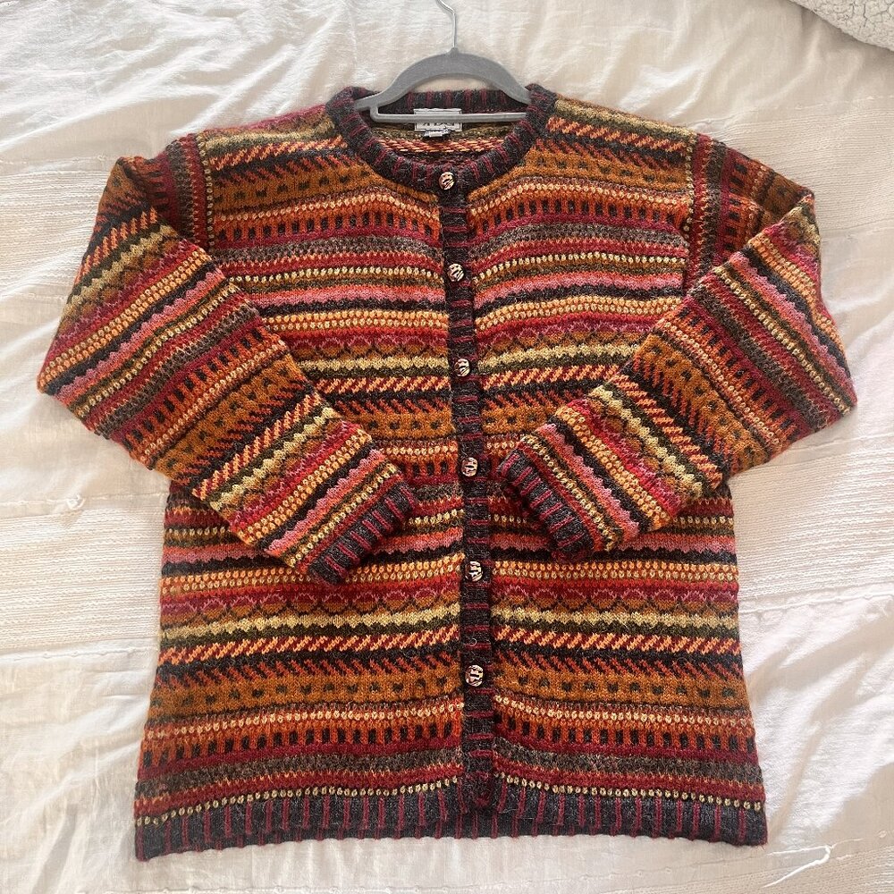 SFDG 100% Alapaca Colorful Cardigan Size M